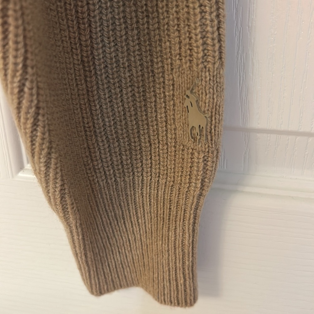 Ralph Lauren Cashmere-Wool Half-Zip Sweater in COLLECTION CAMEL MELANGE Size M - Picture 7 of 8